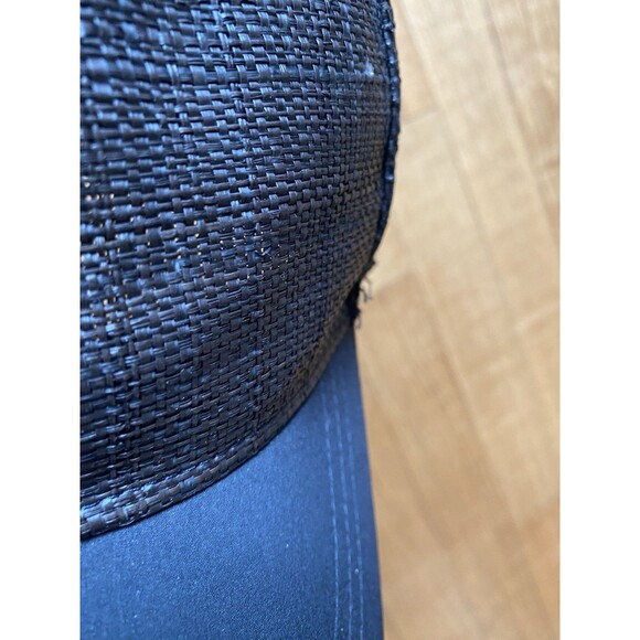 Lululemon Adult Womens OS Festival Hat Woven Straw Baseball Cap Cadet Black READ